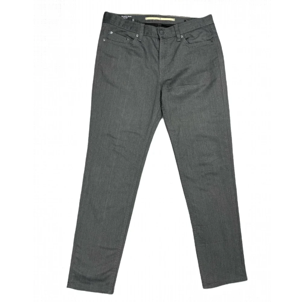 Banana Republic Travel Jean Mens 30x30 Slim Fit Stretch Charcoal Gray‎ Heather